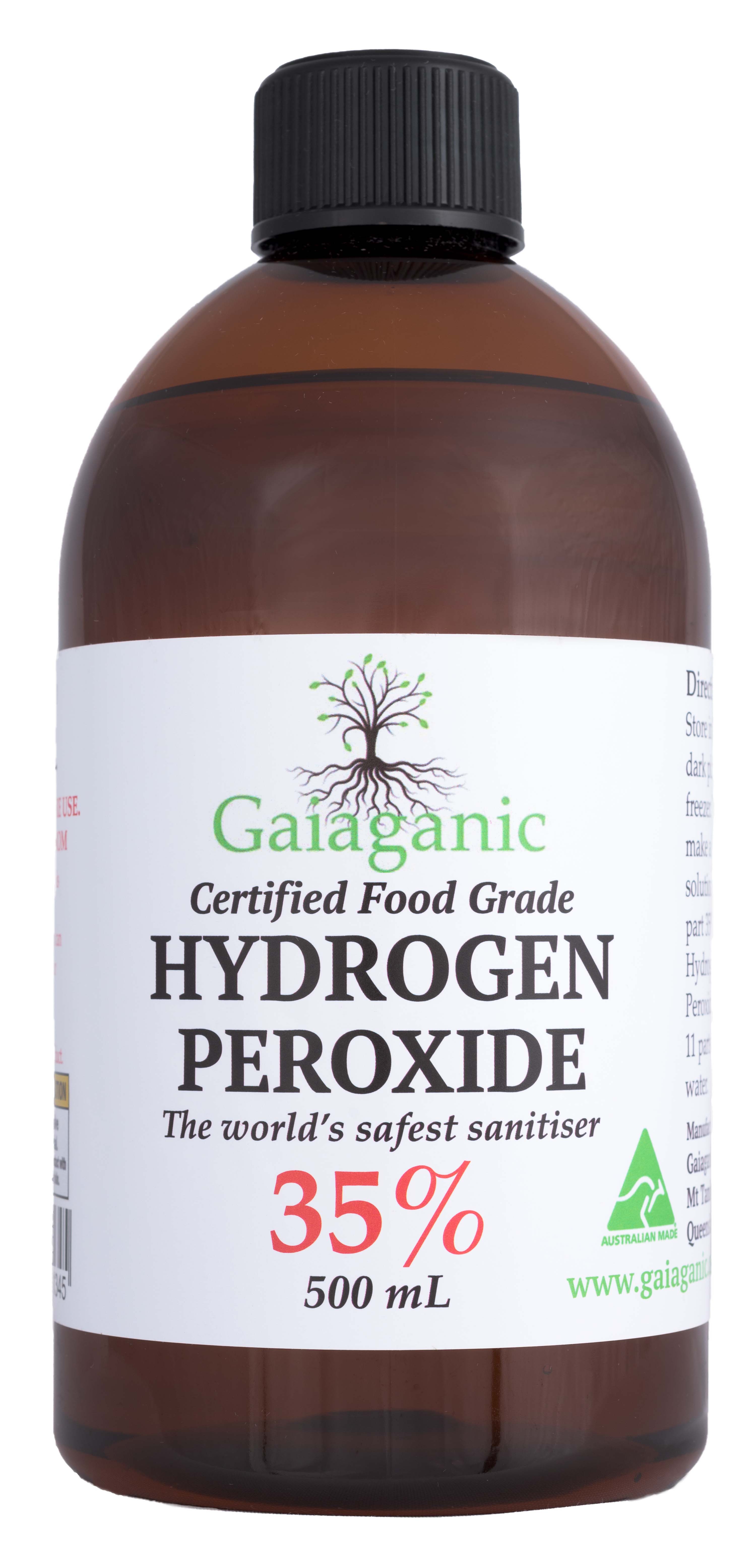 CERTIFIED FOOD GRADE HYDROGEN PEROXIDE 35% 500ml – Nathan Small